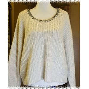 Industry republic alpaca wool blend chain sweater